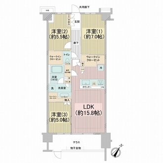 シティテラス横濱新杉田の間取図