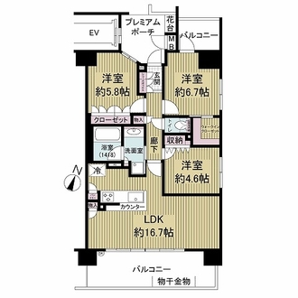 ジークレフ御影パークグレイスの間取図