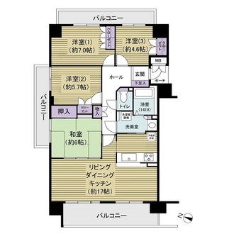 ソワール新檜尾台五号棟の間取図