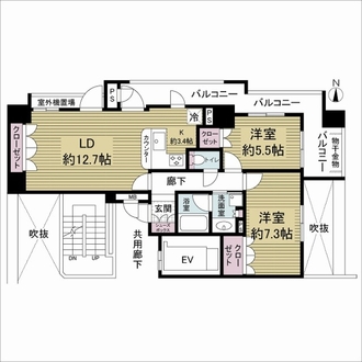 ネバーランド南堀江の間取図