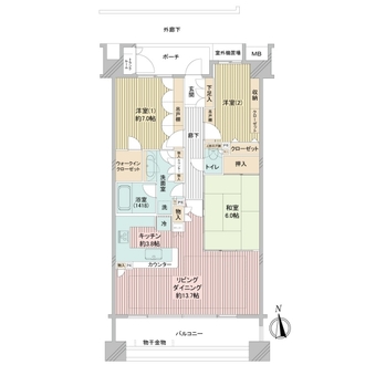 オーベル三鷹下連雀の間取図