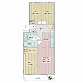 藤沢藤が岡ハウスの間取図