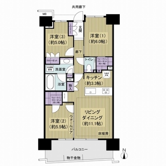 ガーデンクロス東京王子の間取図