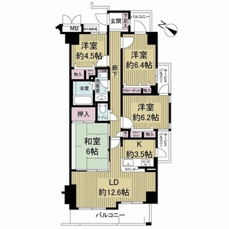 ブリックロード山の手の間取図