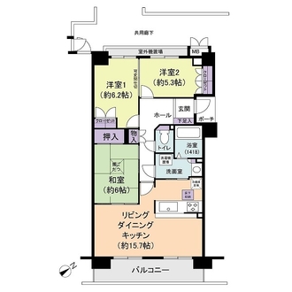 ソワール新檜尾台六号棟の間取図