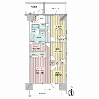 クレヴィア辰巳の間取図