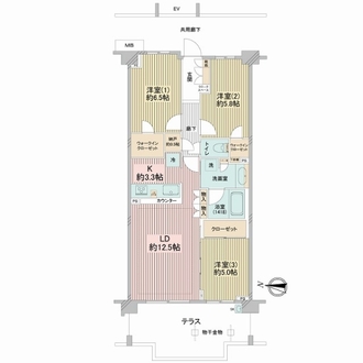 オハナ平塚袖ヶ浜の間取図