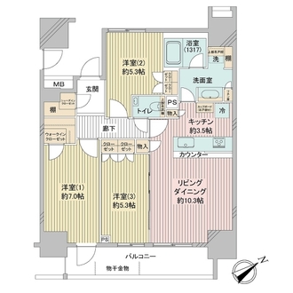 リビオ目黒リバーサウスの間取図