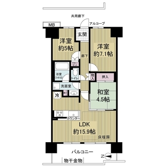ジェイグラン・エル茨木の間取図