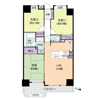 シティオ鳥飼の間取図