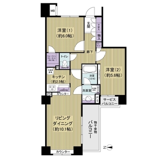 クレストフォルム錦糸町の間取図