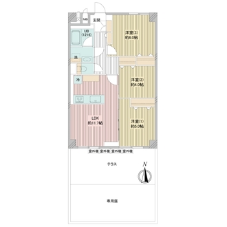 江古田パークマンションの間取図