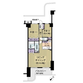 アリーナコースト弐番街の間取図