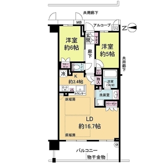 ウェリス鶴見緑地の間取図