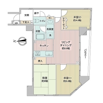 レーベンハイム戸田公園の間取図