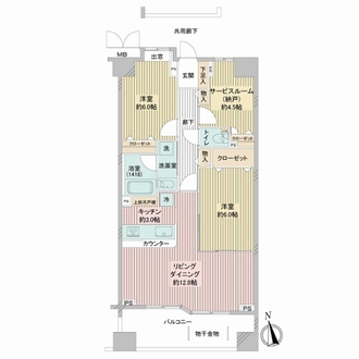 ルピナス大山グランドタワーｊステージの間取図