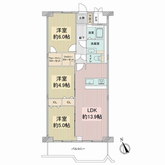 イトーピア尼﨑の間取図
