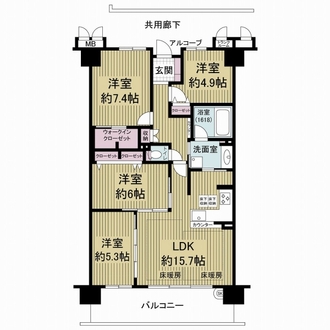 森都ＯＳＡＫＡウエストヴィルの間取図
