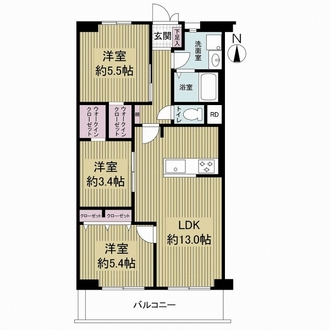 パレス緑橋の間取図