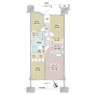 リバーフェイスの間取図