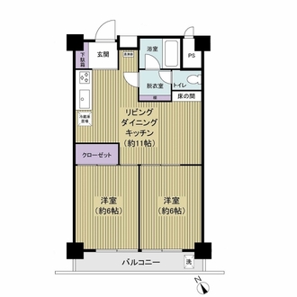 松江マンションの間取図