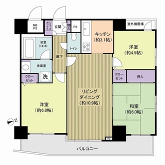 ライオンズステーションプラザ松戸の間取図