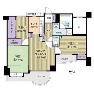 ライオンズマンション菊川リバーサイドの間取図