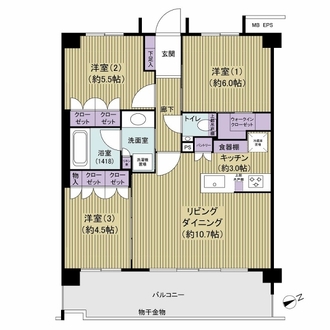 エクセレントシティ船堀の間取図