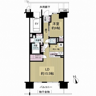 リビオ日暮里グランスイートの間取図