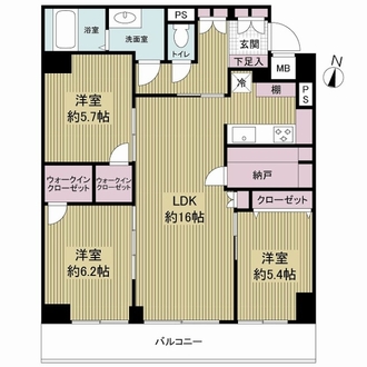 ルネ枚方の間取図