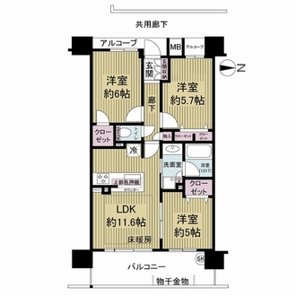 プレサンスロジェ京橋グランスクエアの間取図