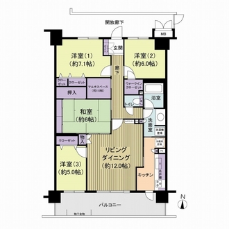 ザ・ウインベル仙台堀公園サニーウイングの間取図