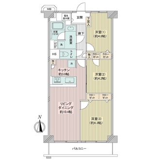 多摩川ビューハイツの間取図