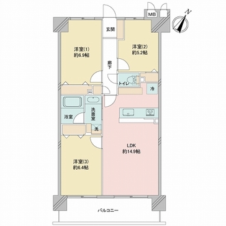 アンピール空港西の間取図