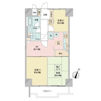 サングレイス東戸塚弐番館の間取図