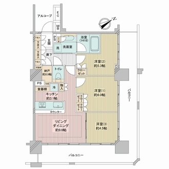パークタワー八千代緑が丘の間取図