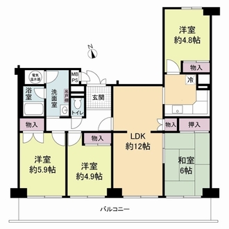 第二西緑ケ丘スカイハイツの間取図