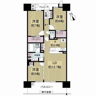 グリーンゲートレジデンス　ブライトウイングの間取図