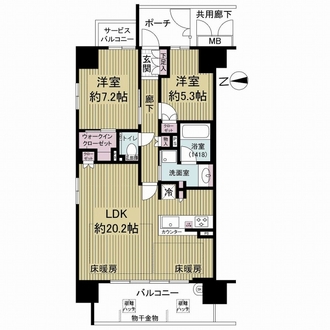ブランニードタワー長居ガーデンスクエアの間取図