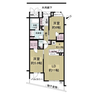 エルグレース甲子園の間取図