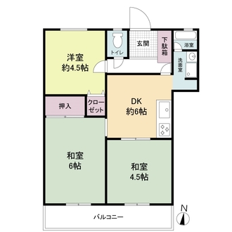忠道マンションAの間取図