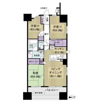 グレーシアタワー亀有の間取図