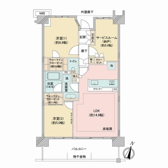 アーバンパレス武蔵浦和の間取図