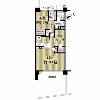 シエリア甲子園一番町の間取図
