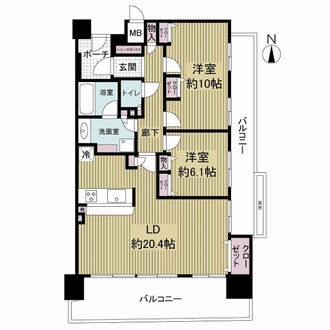 ローレルスクエア都島サウスウイングの間取図