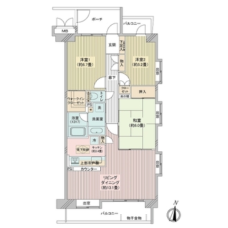 ルイシャトレ鶴見イーストコートの間取図
