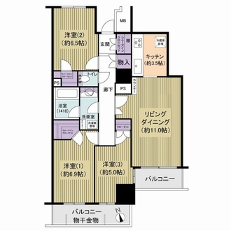 アトラスタワー北千住の間取図