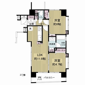シャルムコート上野公苑の間取図