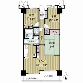 モンセーヌ守口の間取図