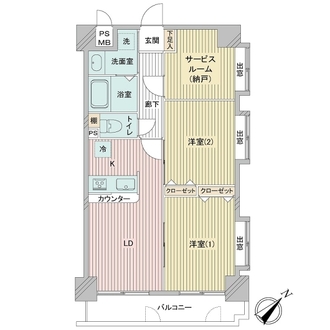 セザール川口並木町の間取図